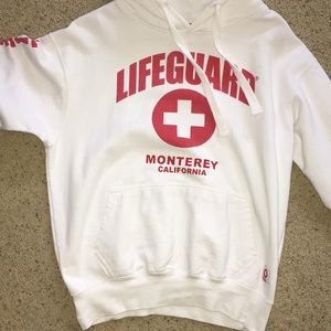 Monterey white lifeguard sweatshirt